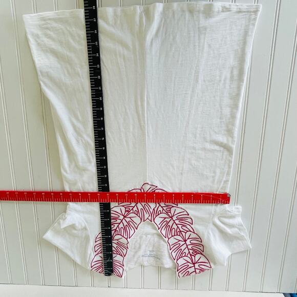 Soft Surroundings Brand New Archipelago Embroidered White red T Shirt - Picture 10 of 12